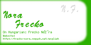 nora frecko business card